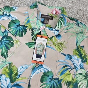 NWT Cooke Street Mens 2XL Multicolor AOP Floral Hawaiian Short Sleeve